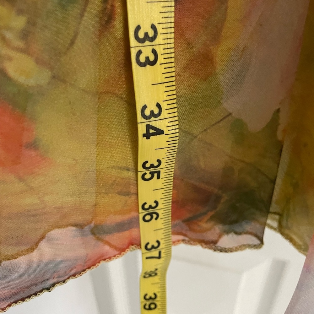 Woman’s Chiffon Floral Multicolor Maxi Skirt- US M - Picture 7 of 9
